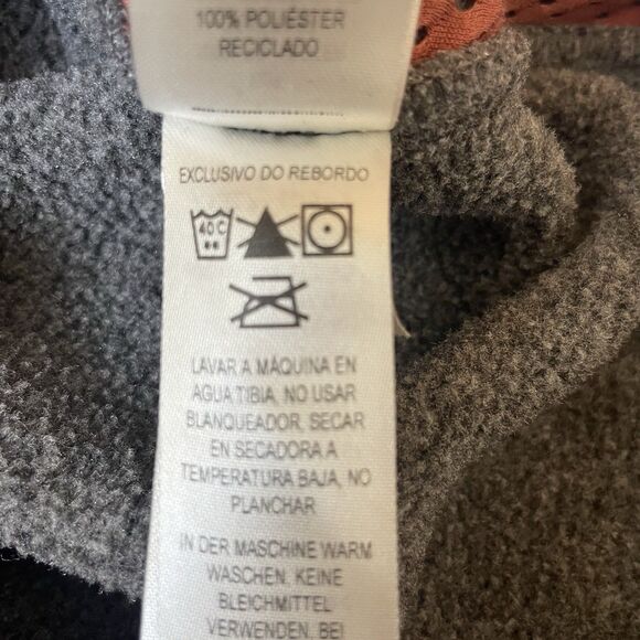 Patagonia Women’s Synchilla Full-Zip Fleece Jacket Gray w/ Orange Trim Size L - Picture 10 of 11